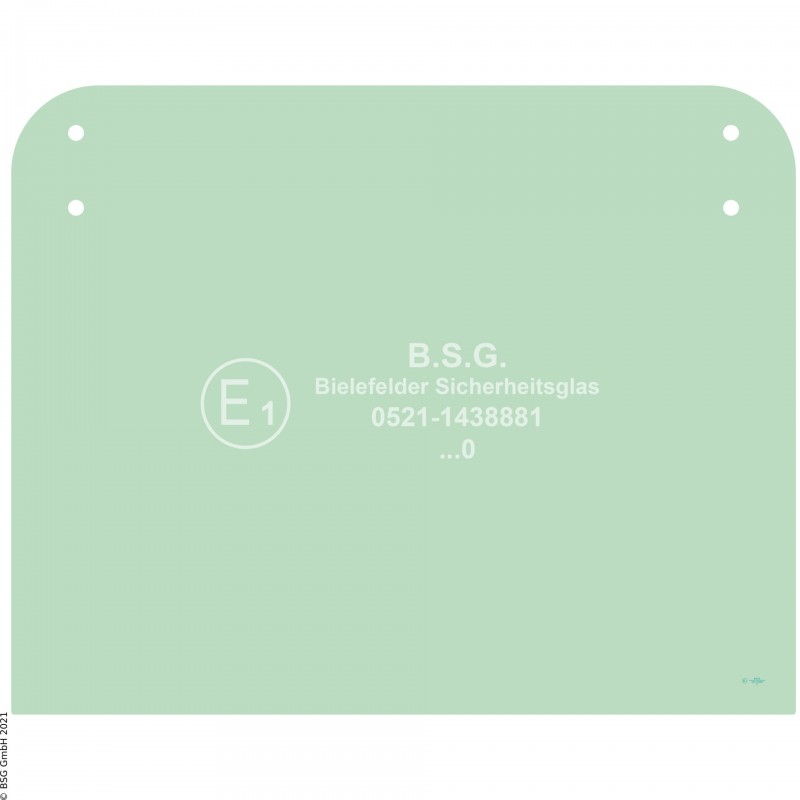 FD0 - Türscheibe Komatsu Radlader (auch Kettenlader)WA 100-1 bis 500-1 (Ottoson Kabine) Türschiebescheibe oben (für Whitney-Fenster Typ 2)