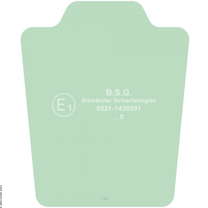 A00 - Frontscheibe Komatsu Radlader (auch Kettenlader)WA 350-1 bis 600-1 (Fritzmeyer Kabine) Frontscheibe mitte