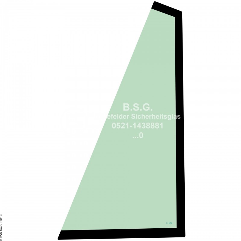 A00 - Frontscheibe Komatsu Radlader (auch Kettenlader)WA 150-5, 200-5, 250-5, 320-5 (ROPS #6VB4IA-R) Frontscheibe links