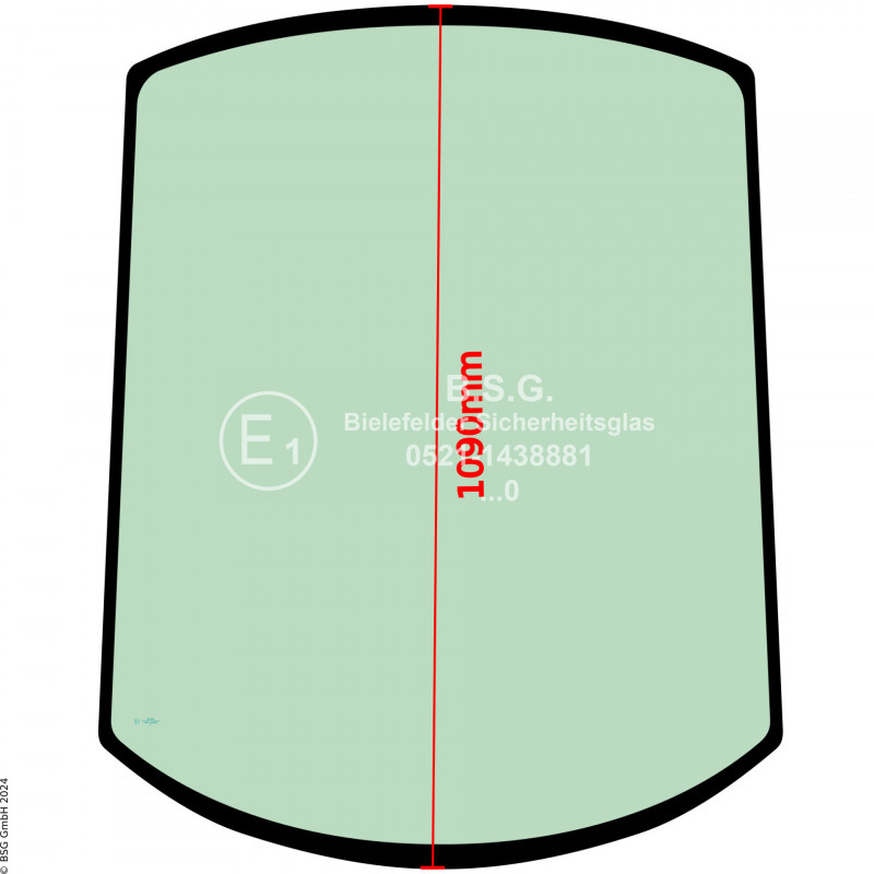A00 - Frontscheibe Atlas Radlader (auch Kettenlader)AR 65 bis 80 (Modell ab 1998) Frontscheibe