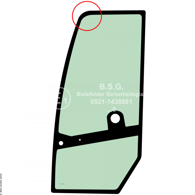 FD0 - Türscheibe Atlas Radlader (auch Kettenlader)AR 65 bis 80 (Modell ab 1998) Türscheibe links