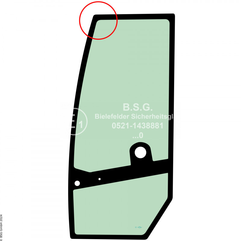 FD0 - Türscheibe Atlas Radlader (auch Kettenlader)AR 65 bis 95 (Modell ab 2004) Türscheibe links