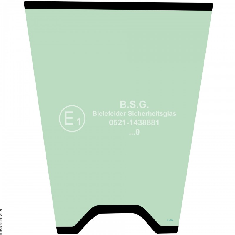 A00 - Frontscheibe Komatsu Radlader (auch Kettenlader)WA 380-8, 470-8 Frontscheibe mitte