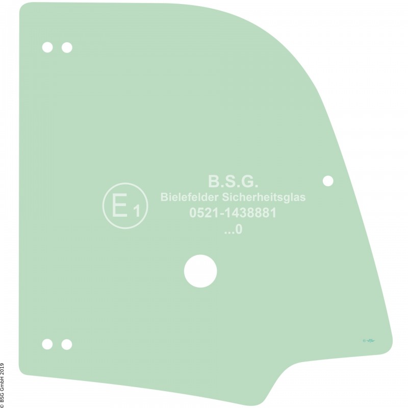 R00 - Seitenscheibe rechts Kramer Radlader (auch Kettenlader)350, 5025, 5035, KL10.5, KL12.5 (BM 348) Seitenscheibe rechts oben ausstellbar