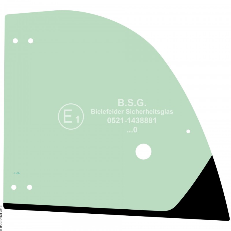 R00 - Seitenscheibe rechts Kramer Radlader (auch Kettenlader)5075, 5085(T), 5095 (BM 353) Seitenscheibe rechts ausstellbar