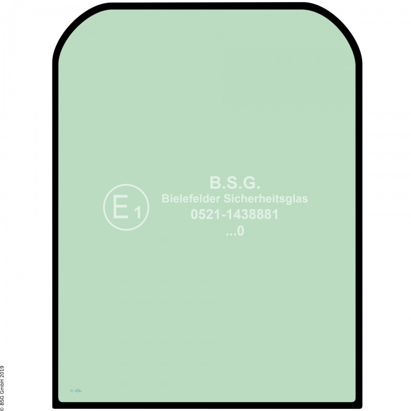A00 - Frontscheibe Case BaggerCX130B bis CX370B Frontscheibe oben