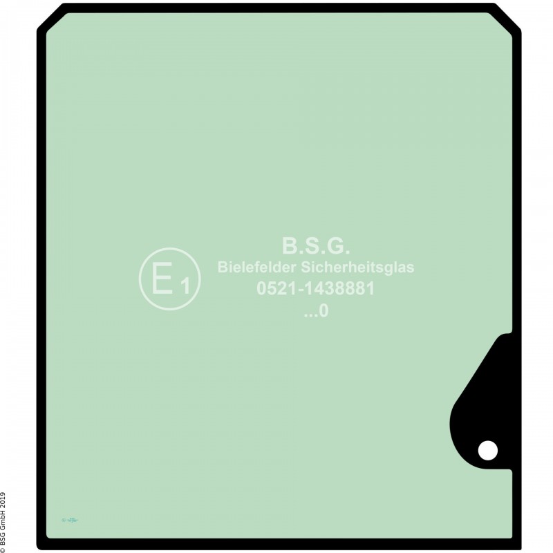 A00 - Frontscheibe Hitachi BaggerZX 14-3, 17U-2, 18U-3 Frontscheibe oben