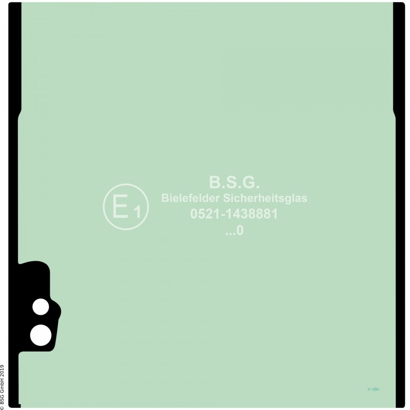 A00 - Frontscheibe Hitachi BaggerZX 16, 18 -3 Frontscheibe oben