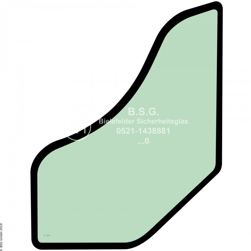 FD0 - Türscheibe Hitachi BaggerZX 16, 18 -3 Türscheibe unten