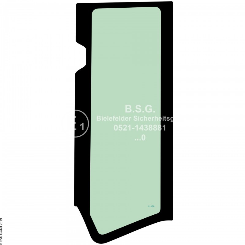 L00 - Seitenscheibe links Hitachi BaggerZX 16, 18 -3 Seitenscheibe links hinten