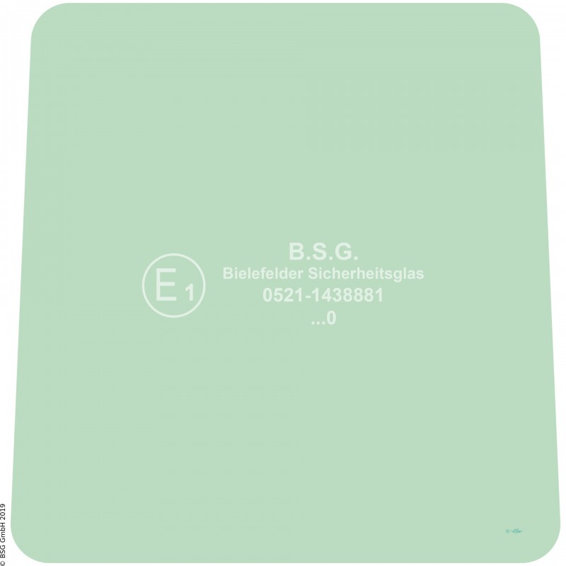 B00 - Heckscheibe Komatsu Mini- und Kompaktbagger bis ca. 8to.PC 10-6, 20-6, 30-6 (Ottoson Kabine) Heckscheibe