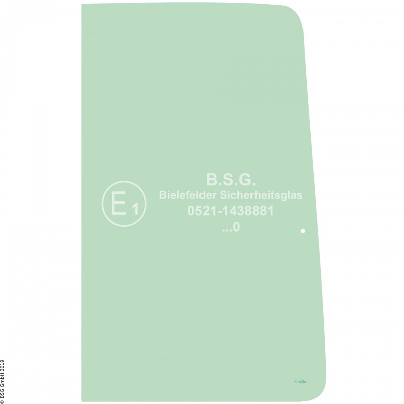 R00 - Seitenscheibe rechts Komatsu Mini- und Kompaktbagger bis ca. 8to.PC 10-6, 20-6, 30-6 (Ottoson Kabine) Rechte vordere Schiebescheibe (Westberga Fenster)