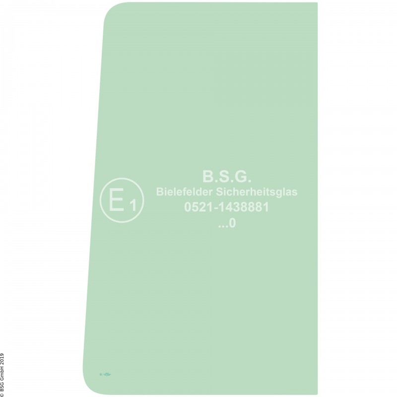 R00 - Seitenscheibe rechts Komatsu Mini- und Kompaktbagger bis ca. 8to.PC 10-6, 20-6, 30-6 (Ottoson Kabine) Rechte hintere Seitenscheibe (Westberga Fenster)