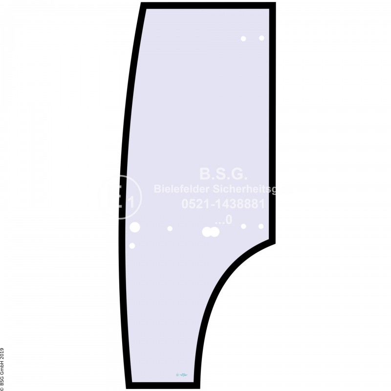 FD0 - Türscheibe Komatsu Mini- und Kompaktbagger bis ca. 8to.PC 05-7, 07-2 Türscheibe