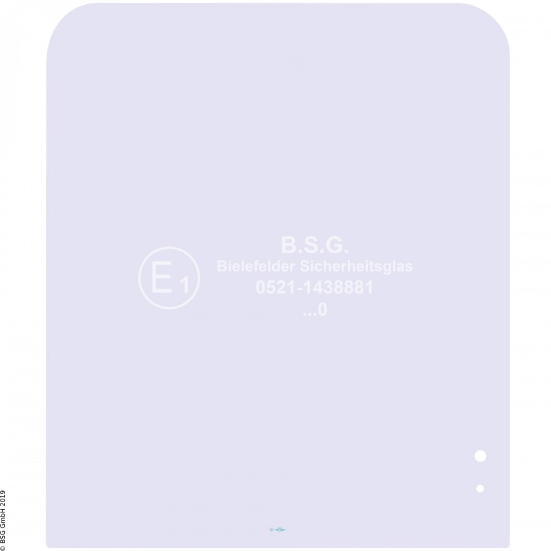 A00 - Frontscheibe Komatsu Mini- und Kompaktbagger bis ca. 8to.PC10-7, PC20-7, PC30-7, PC45-1, PW75-1, PW 75R-2, PW95-1,  PW95R-2, PC110R-2 Frontscheibe oben