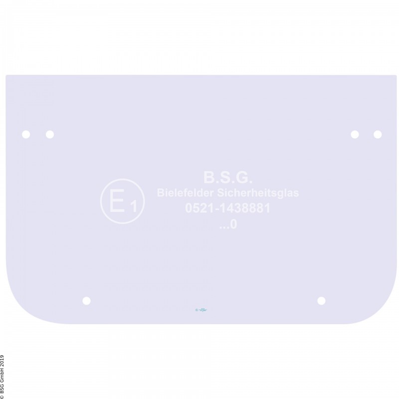 A00 - Frontscheibe Komatsu Mini- und Kompaktbagger bis ca. 8to.PC10-7, PC20-7, PC30-7, PC45-1, PW75-1, PW 75R-2, PW95-1,  PW95R-2, PC110R-2 Frontscheibe unten