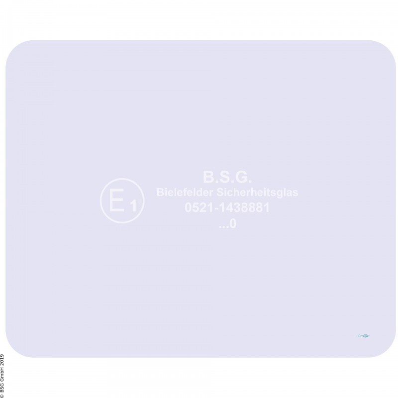 B00 - Heckscheibe Komatsu Mini- und Kompaktbagger bis ca. 8to.PC10-7, PC20-7, PC30-7, PC45-1, PW75-1, PW 75R-2, PW95-1,  PW95R-2, PC110R-2 Heckscheibe (Gummimontage)