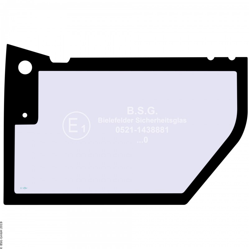 FD0 - Türscheibe Komatsu Mini- und Kompaktbagger bis ca. 8to.PC10-7, PC20-7, PC30-7, PC45-1, PW75-1, PW 75R-2, PW95-1,  PW95R-2, PC110R-2 Türscheibe unten