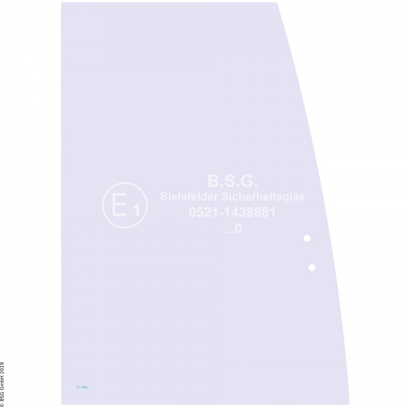 R00 - Seitenscheibe rechts FAI (Fabbrica Attrezzature Industriali) Bagger226, 232, 240, 250, 410W, 410C Rechte vordere Schiebescheibe