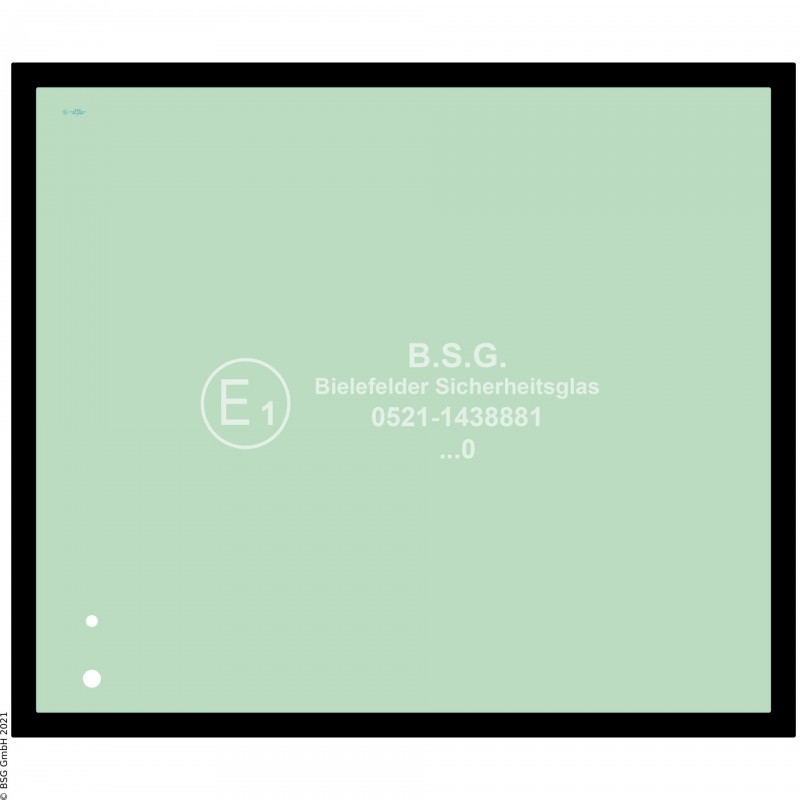 A00 - Frontscheibe Komatsu Mini- und Kompaktbagger bis ca. 8to.PC 12R-8, 15R-8 Frontscheibe oben