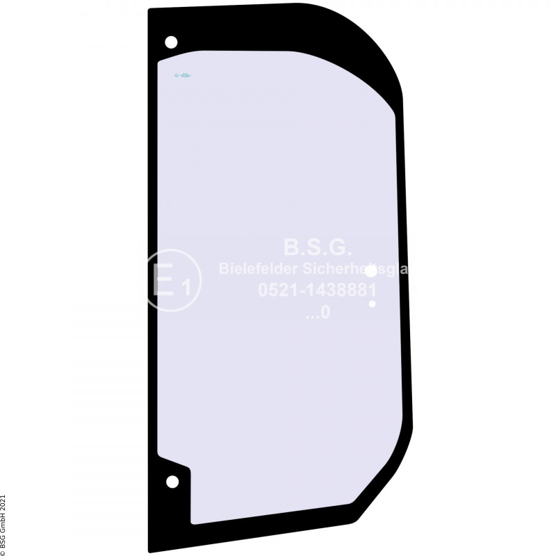 L00 - Seitenscheibe links Komatsu Mini- und Kompaktbagger bis ca. 8to.PC 12R-8, 15R-8 Seitenscheibe links hinten ausstellbar