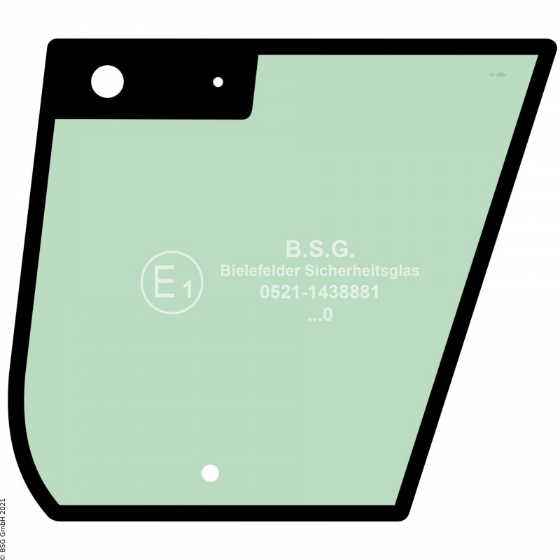 FD0 - Türscheibe Komatsu Mini- und Kompaktbagger bis ca. 8to.PC 12R-8, 15R-8 Türscheibe unten