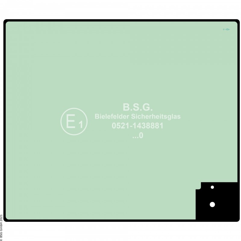 A00 - Frontscheibe Komatsu Mini- und Kompaktbagger bis ca. 8to.PC 12R-8B, 15R-8B Frontscheibe oben