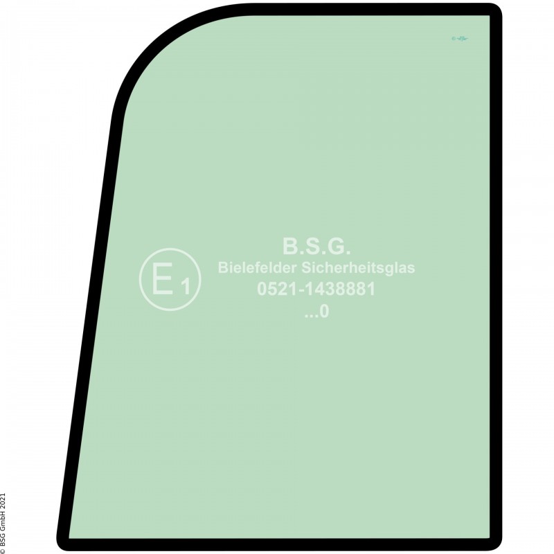 FD0 - Türscheibe Komatsu Mini- und Kompaktbagger bis ca. 8to.PC 12R-8B, 15R-8B Türscheibe oben