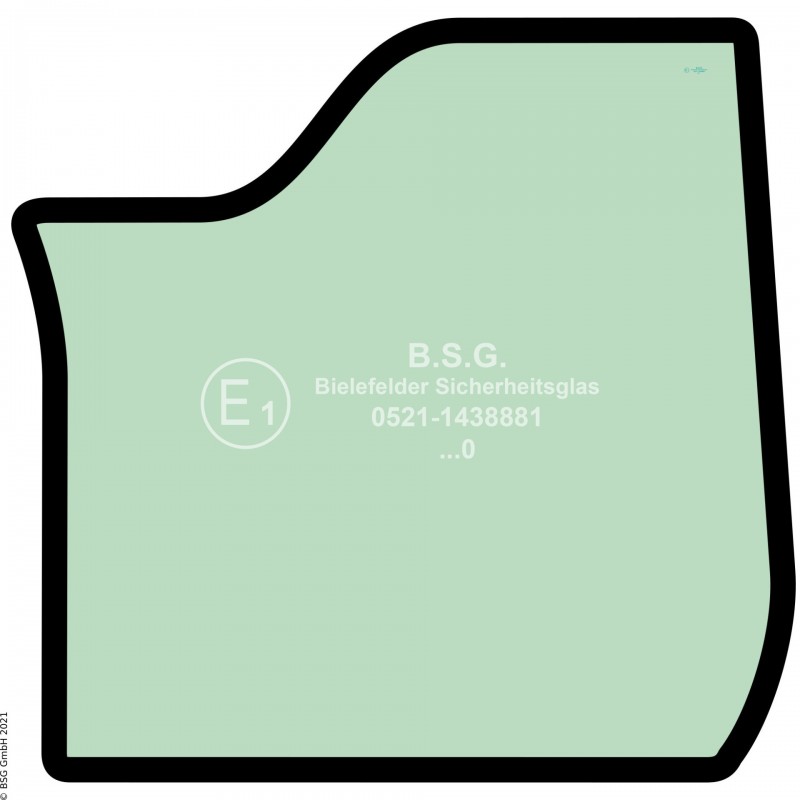 FD0 - Türscheibe Komatsu Mini- und Kompaktbagger bis ca. 8to.PC 12R-8B, 15R-8B Türscheibe unten
