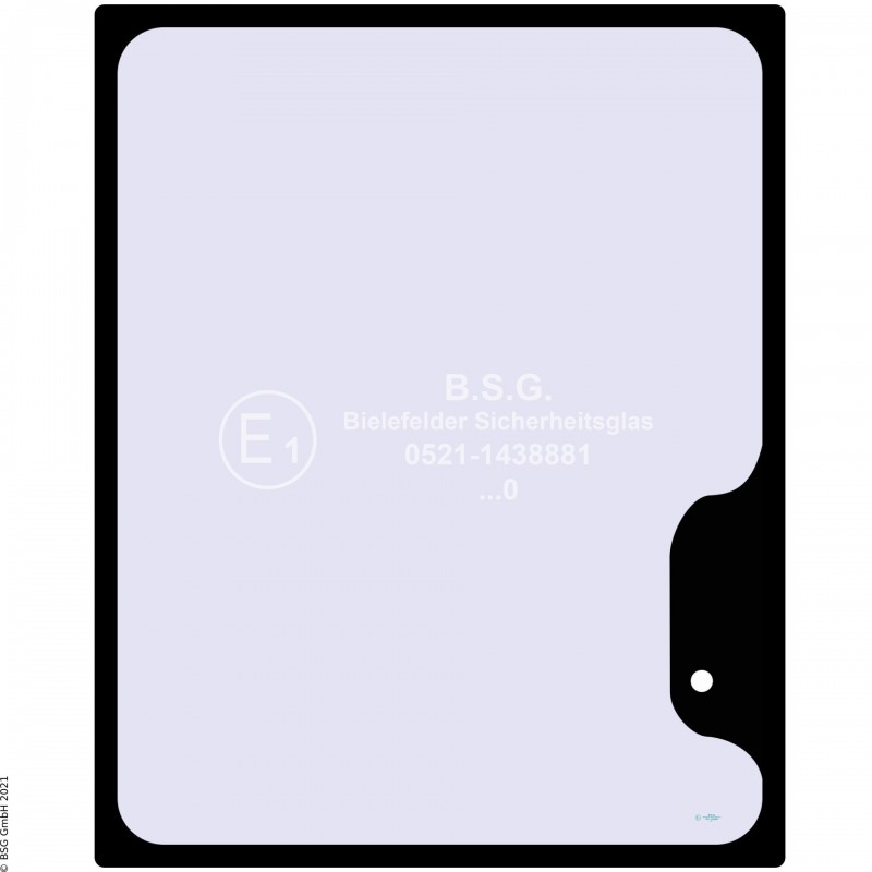 A00 - Frontscheibe Komatsu Mini- und Kompaktbagger bis ca. 8to.PC 20R-8, 27R-8, 35R-8, 45R-8 Frontscheibe oben