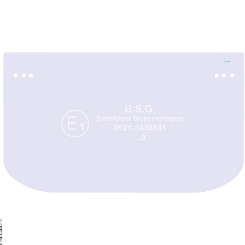 A00 - Frontscheibe Komatsu Mini- und Kompaktbagger bis ca. 8to.PC 20R-8, 27R-8, 35R-8, 45R-8 Frontscheibe unten