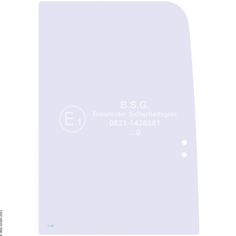 R00 - Seitenscheibe rechts Komatsu Mini- und Kompaktbagger bis ca. 8to.PC 20R-8, 27R-8, 35R-8, 45R-8 Rechte vordere Schiebescheibe