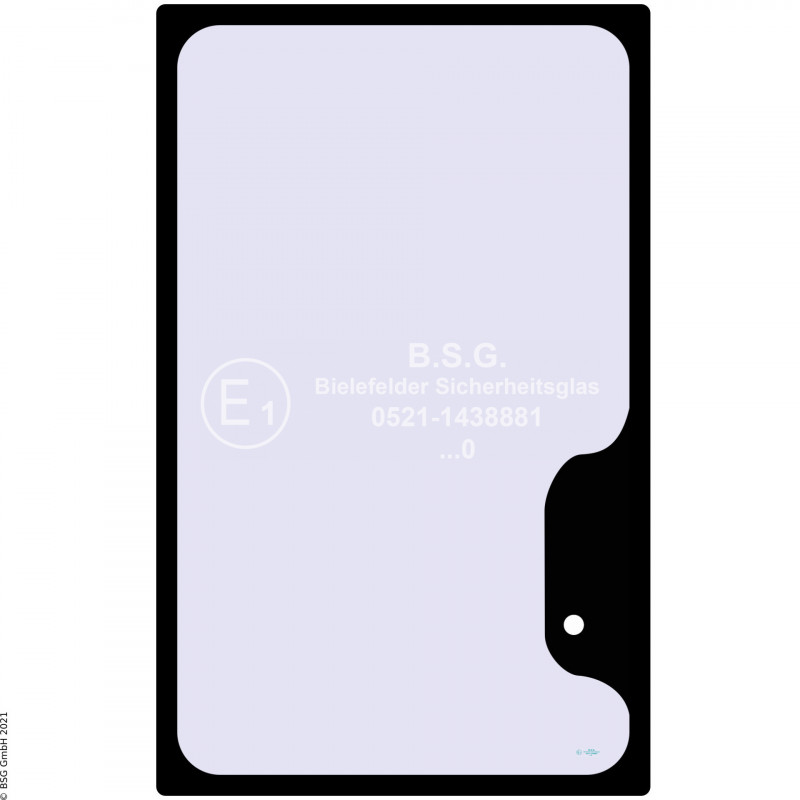 A00 - Frontscheibe Komatsu Mini- und Kompaktbagger bis ca. 8to.PC 20MRX-1, 30MRX-1, 40MRX-1, 45MRX-1 Frontscheibe oben