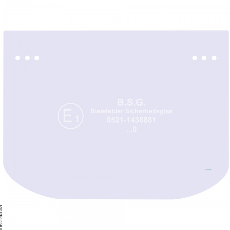 A00 - Frontscheibe Komatsu Mini- und Kompaktbagger bis ca. 8to.PC 20MRX-1, 30MRX-1, 40MRX-1, 45MRX-1 Frontscheibe unten