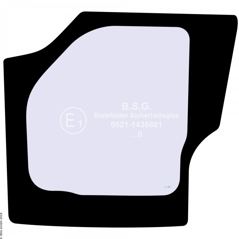FD0 - Türscheibe Komatsu Mini- und Kompaktbagger bis ca. 8to.PC 20MR-1, 27MR-1, 35MR-1, 40MR-1, 45MR-1 Türscheibe unten