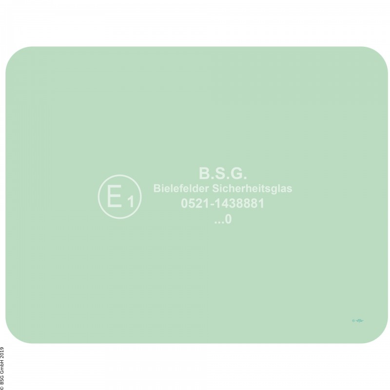 B00 - Heckscheibe Komatsu Bagger ab ca. 8to.PC 210-5 aufwärts (Ottoson Kabine) Heckscheibe