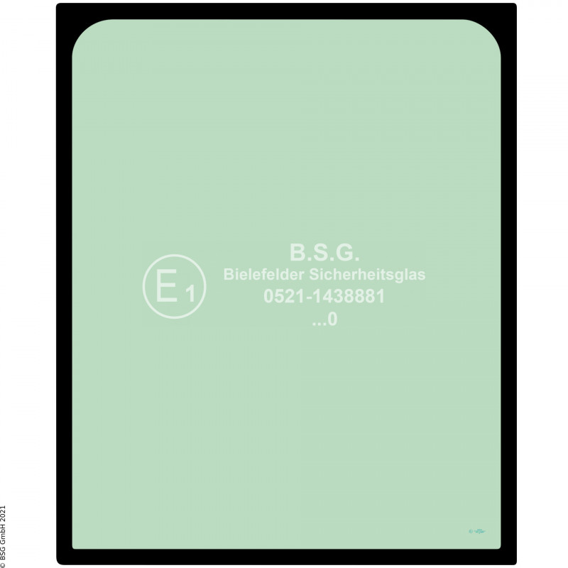 A00 - Frontscheibe Komatsu Bagger ab ca. 8to.PC 80MR-3, 88MR-5, PW 98MR-5 Frontscheibe oben