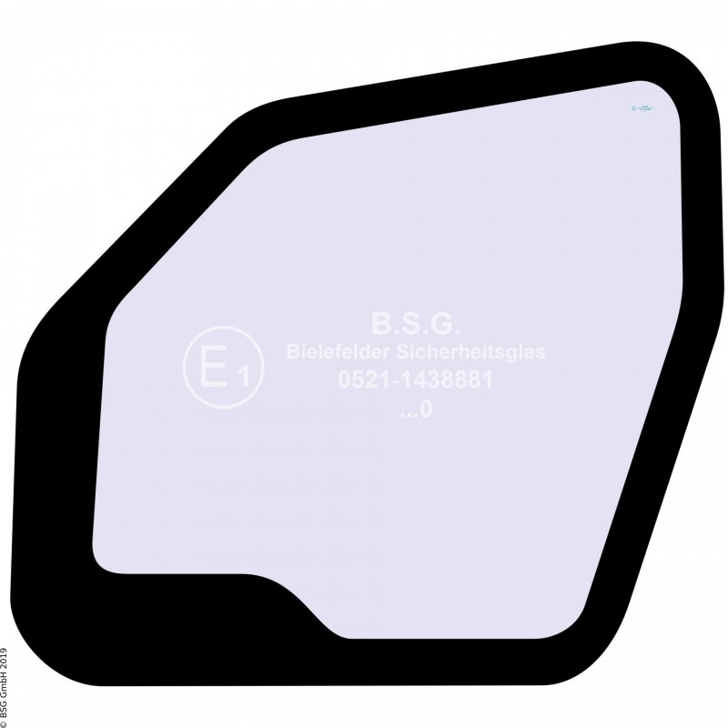 FD0 - Türscheibe Komatsu Mini- und Kompaktbagger bis ca. 8to.PC 20MR-2, 27MR-2, 30MR-2, 35MR-2, 40MR-2 Türscheibe unten