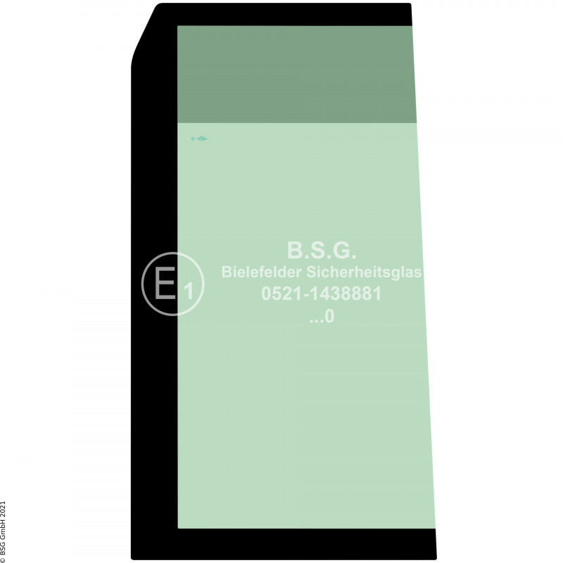 L00 - Seitenscheibe links Komatsu Mini- und Kompaktbagger bis ca. 8to.PC 20MR-2, 27MR-2, 30MR-2, 35MR-2, 40MR-2 Seitenscheibe links hinten