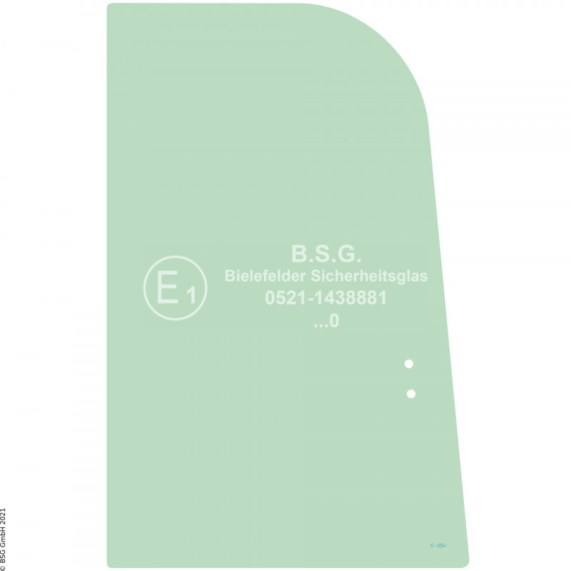 R00 - Seitenscheibe rechts Komatsu Mini- und Kompaktbagger bis ca. 8to.PC 20MR-2, 27MR-2, 30MR-2, 35MR-2, 40MR-2 Rechte vordere Schiebescheibe