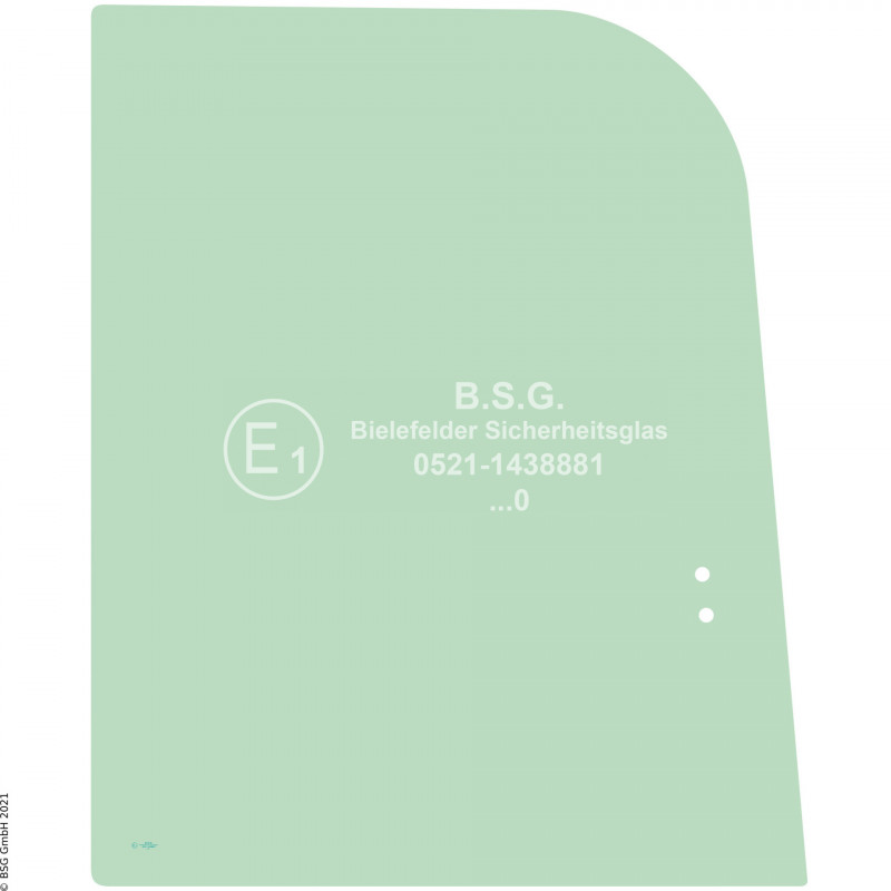 R00 - Seitenscheibe rechts Komatsu Mini- und Kompaktbagger bis ca. 8to.PC 24MR-5, 26MR-5, 30MR-5, 35MR-5, 45MR-5, 55MR-5, 58MR-5, 80MR-5 Rechte vordere Seitenscheibe