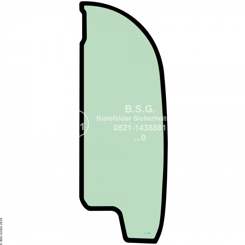 L00 - Seitenscheibe links JCB Bagger8014ZTS, 8016CTS, 8018CTS, 8020CTS Seitenscheibe links hinten