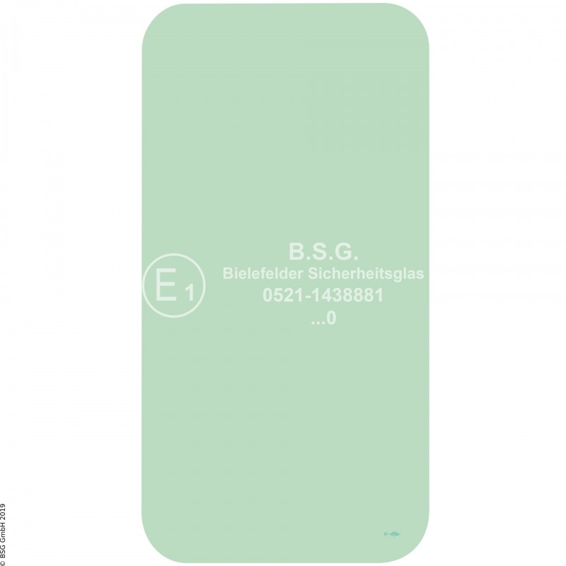 R00 - Seitenscheibe rechts Komatsu Mini- und Kompaktbagger bis ca. 8to.PC 14R-3(HS), 16R-3(HS), 18R-3 Rechte hintere Schiebescheibe