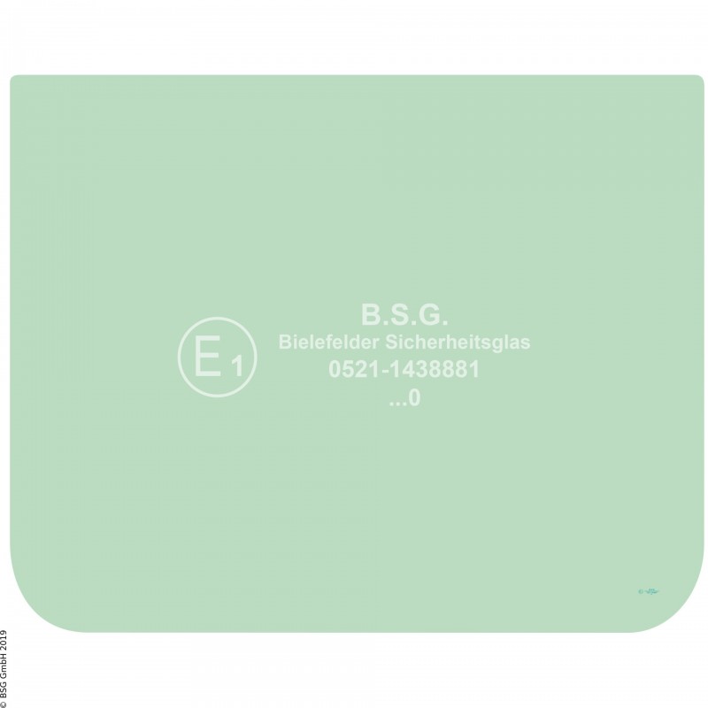 A00 - Frontscheibe Komatsu Mini- und Kompaktbagger bis ca. 8to.PC 14R-3(HS), 16R-3(HS), 18R-3 Frontscheibe unten