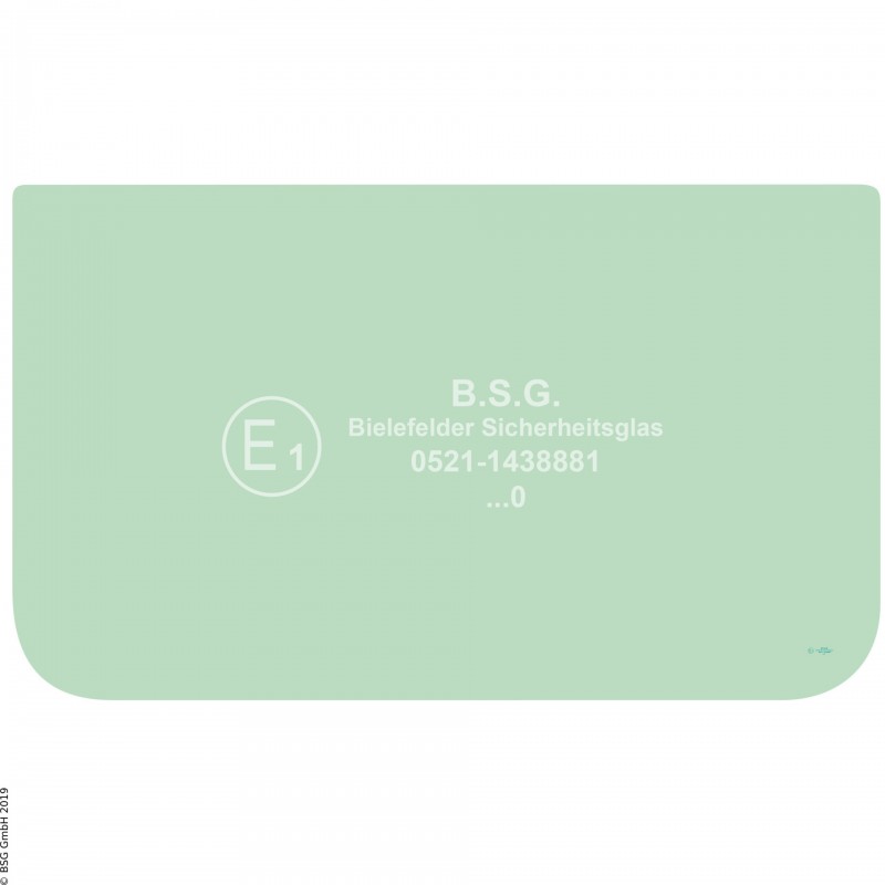 A00 - Frontscheibe Komatsu Mini- und Kompaktbagger bis ca. 8to.PC 22MR-3, 26MR-3 Frontscheibe unten