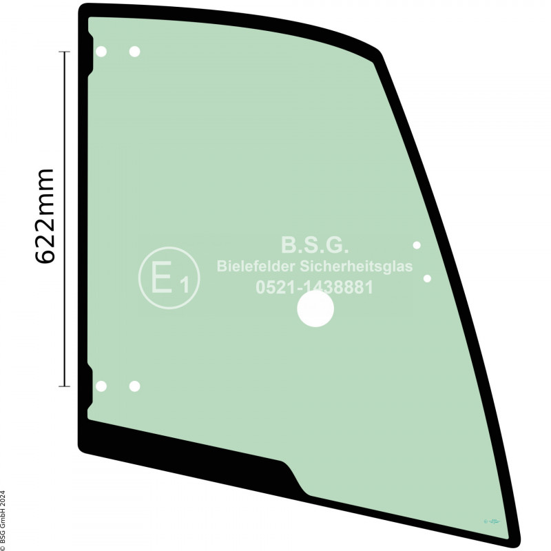 R00 - Seitenscheibe rechts Kramer Radlader (auch Kettenlader)5035V, 5040V (hohe Kabine, BM 358) Seitenscheibe rechts oben ausstellbar