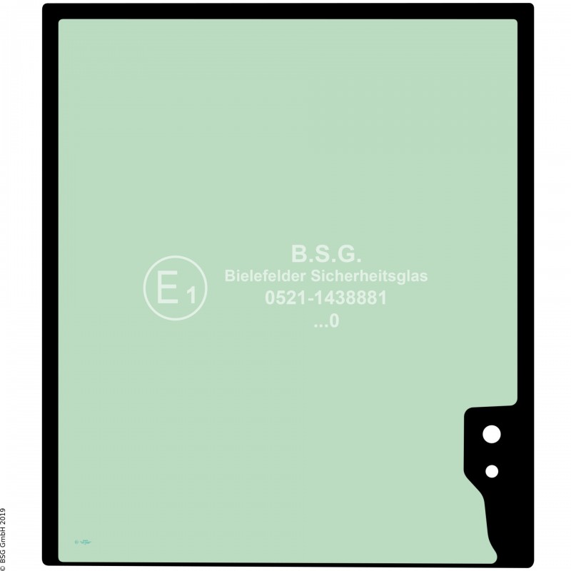 A00 - Frontscheibe JCB Bagger48Z-1, 51R-1, 55Z-1, 57C-1 Frontscheibe oben