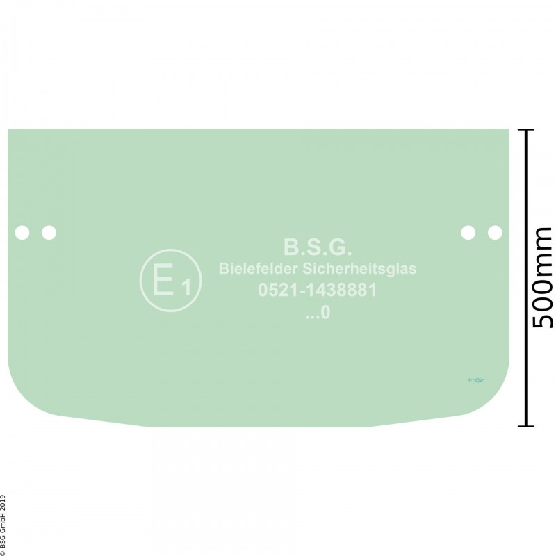 A00 - Frontscheibe Komatsu Bagger ab ca. 8to.PC 120-6 bis 750-6, PW 130-6 bis 170-6, PC 60-7 Frontscheibe unten (ab FgNr. K30006)