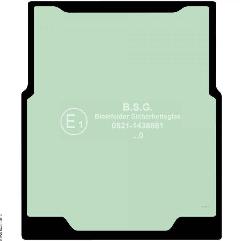 A00 - Frontscheibe Kramer Radlader (auch Kettenlader)5035V, 5040V (hohe Kabine, BM 358) Frontscheibe
