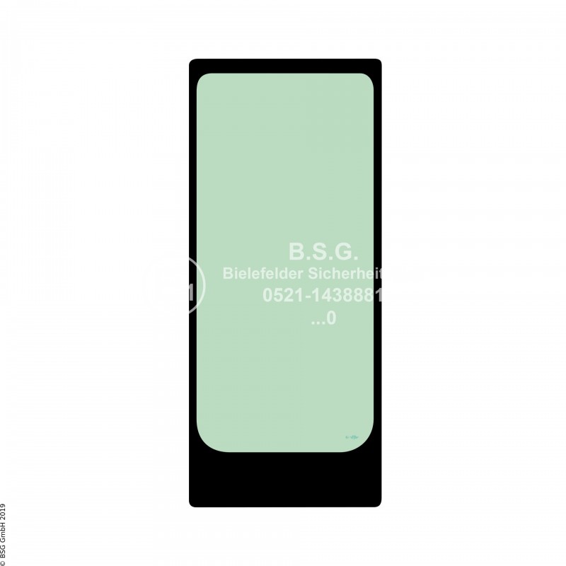 B00 - Heckscheibe Hitachi BaggerZX 22U-2, 27U-2, 30U-2, 40U-2, 50U-2 Heckscheibe (ohne Bohrungen)